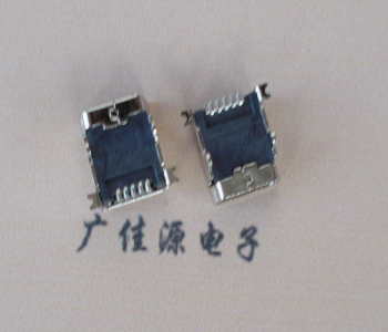惠东 MINI USB 5PF 90°SMT前插后贴电源接口