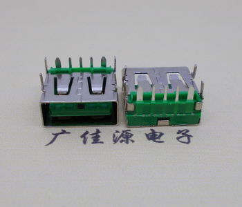 惠东5A大电流 快充接口 USB5p绿胶芯 常规母座
