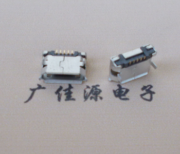 惠东Micro USB卷口 B型(无柱）插板脚间距6.4普通端子