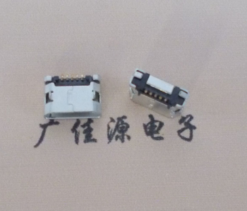 惠东MICRO USB接口 90度卧式母座 插板有柱直边