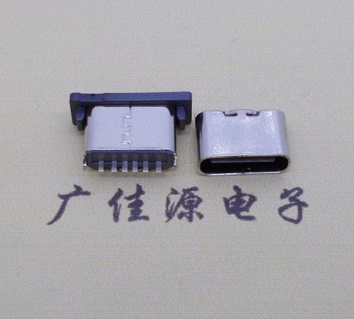 惠东直立插type-c6p母座H=5.0短体usb连接器