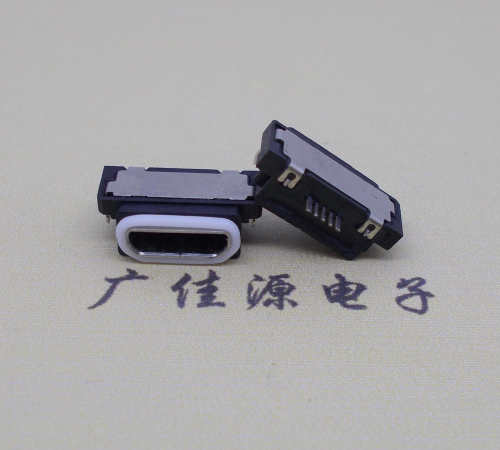 惠东micro usb5pin防水接口 沉板 0.8卧式防水母座
