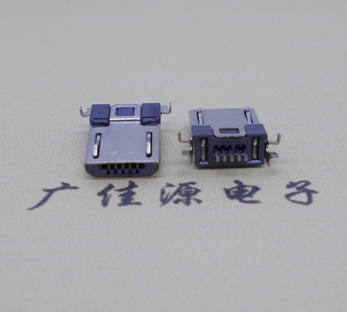 惠东Micro usb焊板式公头贴片SMT款无弹超薄