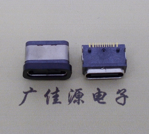 惠东type-c16p接口 板端卧式母座 IPX6防水等级 A5大电流