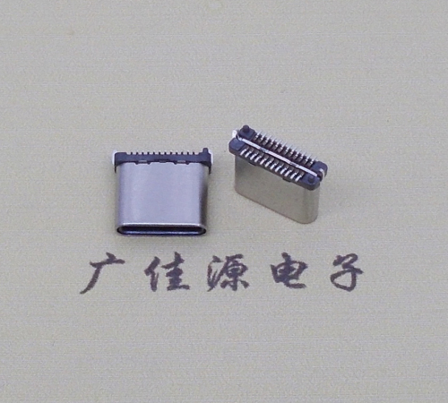 惠东USB TYPE-C接口短体24P公头立式贴板高度H=8.0mm 高速数据传输快充电款