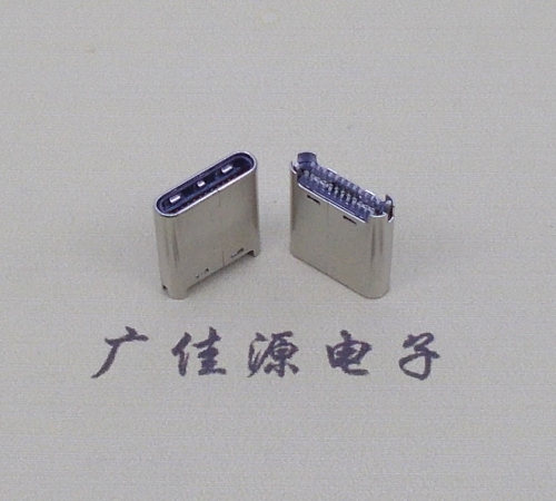 惠东TYPE-C公头24P夹0.7mm厚度PCB板 外壳铆压和拉伸两种款式 可高数据传输和快速充电音频等功能